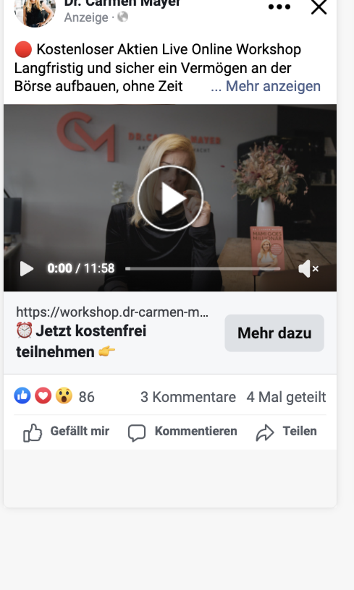 In Aktien, live, mit 86 Reaktionen