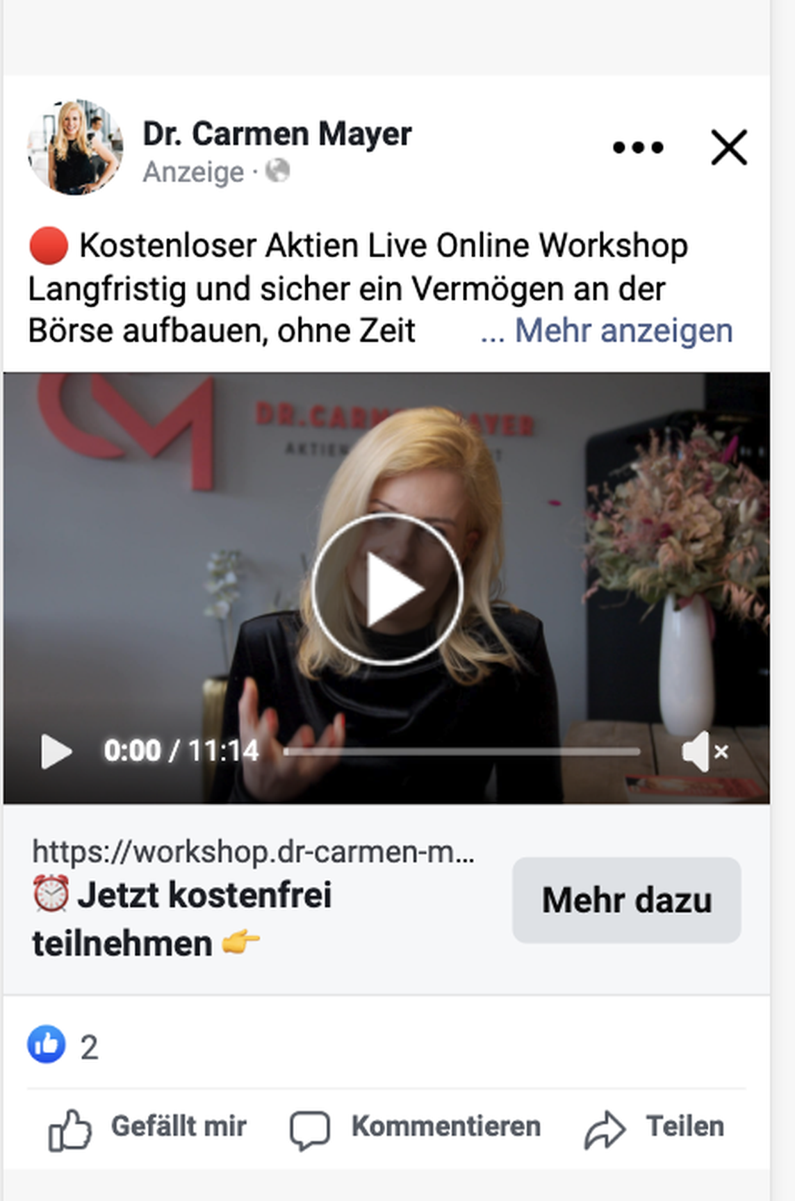 Beitrag mit nur 2 Reaktionen